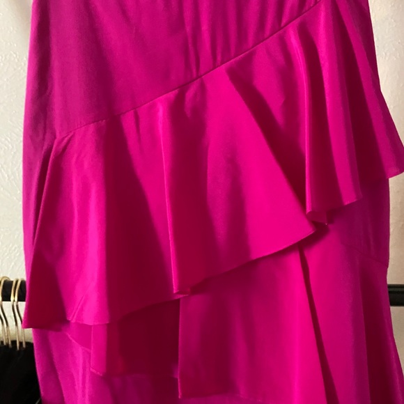 DKNY Fuschia Pink Silk Dress Petite - Picture 4 of 4